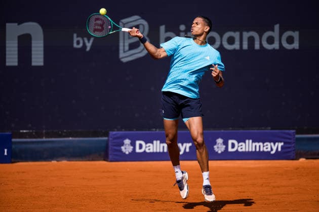 MUNICH, GERMANY - APRIL 16: Gabriel Diallo (CAN) during the BMW Open by Bitpanda Singles match between Alexander Zverev (GER) vs Gabriel Diallo (CAN) at MTTC Iphitos on April 16, 2026 in Munich, Germany. Bavaria Germany Copyright: xSteffiexWunderlx