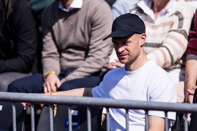 MUNICH, GERMANY - APRIL 16: Joshua Kimmich (FC Bayern Muenchen) during the BMW Open by Bitpanda Singles match between Alexander Zverev (GER) vs Gabriel Diallo (CAN) at MTTC Iphitos on April 16, 2026 in Munich, Germany. Bavaria Germany Copyright: xSteffiexWunderlx
