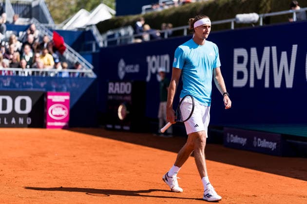MUNICH, GERMANY - APRIL 16: Alexander Zverev (GER) during the BMW Open by Bitpanda Singles match between Alexander Zverev (GER) vs Gabriel Diallo (CAN) at MTTC Iphitos on April 16, 2026 in Munich, Germany. Bavaria Germany Copyright: xSteffiexWunderlx