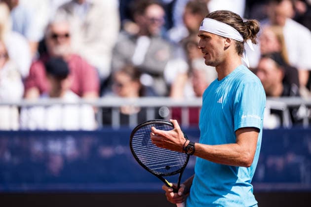 MUNICH, GERMANY - APRIL 16: Alexander Zverev (GER) during the BMW Open by Bitpanda Singles match between Alexander Zverev (GER) vs Gabriel Diallo (CAN) at MTTC Iphitos on April 16, 2026 in Munich, Germany. Bavaria Germany Copyright: xSteffiexWunderlx