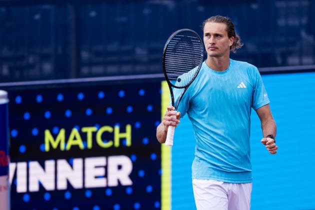 MUNICH, GERMANY - APRIL 16: Alexander Zverev (GER) during the BMW Open by Bitpanda Singles match between Alexander Zverev (GER) vs Gabriel Diallo (CAN) at MTTC Iphitos on April 16, 2026 in Munich, Germany. Bavaria Germany Copyright: xSteffiexWunderlx