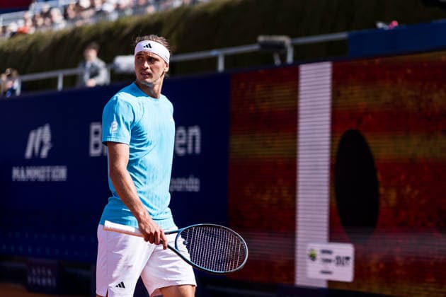 MUNICH, GERMANY - APRIL 16: Alexander Zverev (GER) during the BMW Open by Bitpanda Singles match between Alexander Zverev (GER) vs Gabriel Diallo (CAN) at MTTC Iphitos on April 16, 2026 in Munich, Germany. Bavaria Germany Copyright: xSteffiexWunderlx