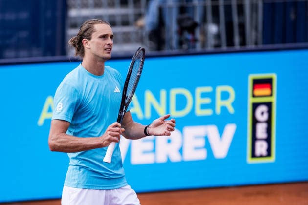 MUNICH, GERMANY - APRIL 16: Alexander Zverev (GER) during the BMW Open by Bitpanda Singles match between Alexander Zverev (GER) vs Gabriel Diallo (CAN) at MTTC Iphitos on April 16, 2026 in Munich, Germany. Bavaria Germany Copyright: xSteffiexWunderlx