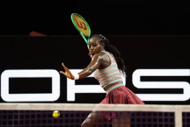 Alycia Parks USA in the picture on the ball, action GER, Alycia Parks vs Mirra Andreeva, Tennis, ATP Tournament, WTA 500, Porsche Tennis Grand Prix, 15 04 2026, GER, Alycia Parks vs Mirra Andreeva, Tennis, ATP Tournament, WTA 500, Porsche Tennis Grand Prix, 15 04 2026, Stuttgart Copyright: xEibner-Pressefoto EdwardxCheungx EP_ECG