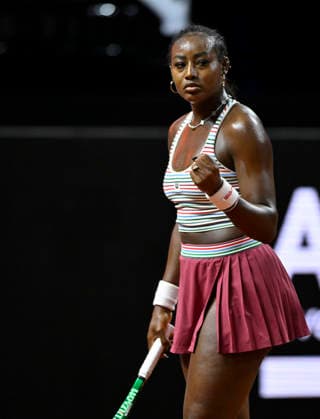 Alycia Parks USA Jubel Freude Emotion Tennis Damen Porsche Cup Porsche Tennis Grand Prix GP Stuttgart 2026 Porsche Arena 11 19 04 2026 DFL REGULATIONS PROHIBIT ANY USE OF PHOTOGRAPHS AS IMAGE SEQUENCES AND OR QUASI VIDEO Tennis Damen Porsche Cup Porsche Tennis Grand Prix GP Stuttgart 2026