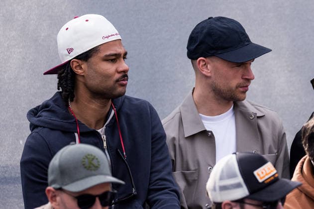 MUNICH, GERMANY - APRIL 16: Serge Gnabry (FC Bayern Muenchen) and Joshua Kimmich (FC Bayern Muenchen) watching during the BMW Open by Bitpanda Doubles match between Marcel Melo (BRA) Alexander Zverev (GER) vs Sadio Doumbia (FRA) Fabien Reboul (FRA) at MTTC Iphitos on April 16, 2026 in Munich, Germany. Bavaria Germany Copyright: xSteffiexWunderlx