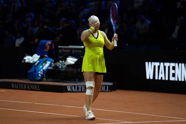 Diana Shnaider RUS in picture, GER, Elena Rybakina vs Diana Shnaider, Tennis, ATP Tournament, WTA 500, Porsche Tennis Grand Prix, 15 04 2026, GER, Elena Rybakina vs Diana Shnaider, Tennis, ATP Tournament, WTA 500, Porsche Tennis Grand Prix, 15 04 2026, Stuttgart Copyright: xEibner-Pressefoto EdwardxCheungx EP_ECG