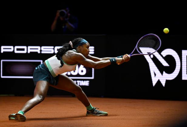 Coco Gauff USA Action Tennis Womens Porsche Cup Porsche Tennis Grand Prix GP Stuttgart 2026 Porsche Arena 11 19 04 2026 DFL REGULATIONS PROHIBIT ANY USE OF PHOTOGRAPHS AS IMAGE SEQUENCES AND OR QUASI VIDEO Tennis Womens Porsche Cup Porsche Tennis Grand Prix GP Stuttgart 2026