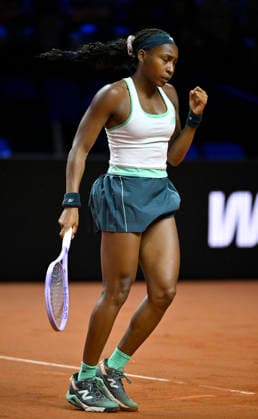 Coco Gauff USA Jubel Freude Emotion Tennis Damen Porsche Cup Porsche Tennis Grand Prix GP Stuttgart 2026 Porsche Arena 11 19 04 2026 DFL REGULATIONS PROHIBIT ANY USE OF PHOTOGRAPHS AS IMAGE SEQUENCES AND OR QUASI VIDEO Tennis Damen Porsche Cup Porsche Tennis Grand Prix GP Stuttgart 2026