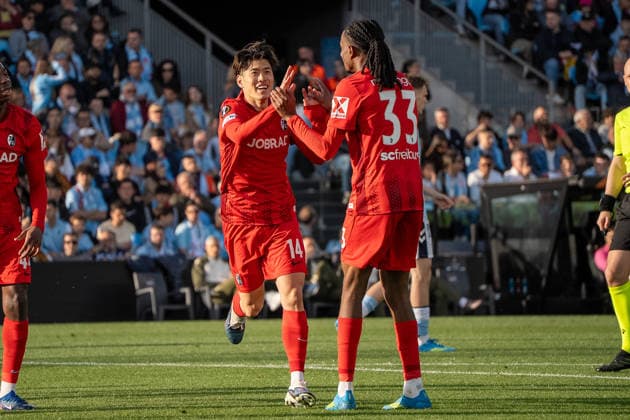 Yuito Suzuki celebrating seen during UEFA Europa League quarterfinal game between teams of RC Celta de Vigo and SC Freiburg at Estadio de Balaidos (Marta Lopez Ball Raw Images PT) Vigo Estadio de Balaidos Spain Copyright: xMartaxLopezx ML_CELvSB-22