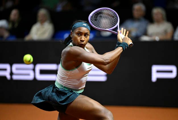 Coco Gauff USA Action Tennis Womens Porsche Cup Porsche Tennis Grand Prix GP Stuttgart 2026 Porsche Arena 11 19 04 2026 DFL REGULATIONS PROHIBIT ANY USE OF PHOTOGRAPHS AS IMAGE SEQUENCES AND OR QUASI VIDEO Tennis Womens Porsche Cup Porsche Tennis Grand Prix GP Stuttgart 2026