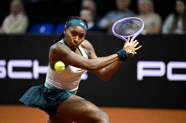 Coco Gauff USA Action Tennis Womens Porsche Cup Porsche Tennis Grand Prix GP Stuttgart 2026 Porsche Arena 11 19 04 2026 DFL REGULATIONS PROHIBIT ANY USE OF PHOTOGRAPHS AS IMAGE SEQUENCES AND OR QUASI VIDEO Tennis Womens Porsche Cup Porsche Tennis Grand Prix GP Stuttgart 2026