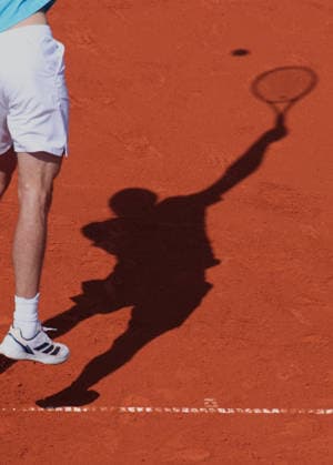 Shadow of Alexander Zverev GER , from above Copyright: xJuergenxHasenkopfx