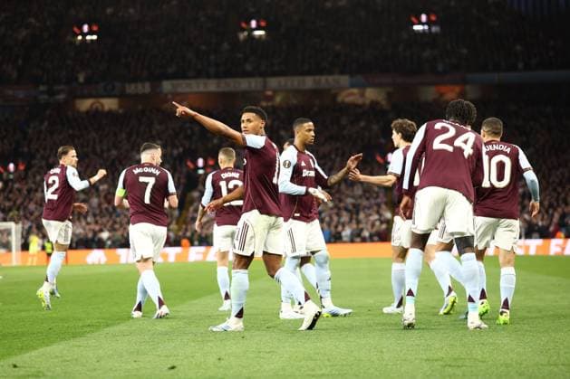 Ollie Watkins of Aston Villa celebrates a goal 1-0. Aston Villa v Bologna, UEFA Europa League, Quarter Final, Second Leg, Football, Villa Park, Birmingham, UK - 16 Apr 2026Birmingham Villa Park United Kingdom EDITORIAL USE ONLY No use with unauthorised audio, video, data, fixture lists, club league logos or live services. Online in-match use limited to 120 images, no video emulation. No use in betting, games or single club league player publications. Copyright: xRyanxBrowne Shutterstockx 16828672aw