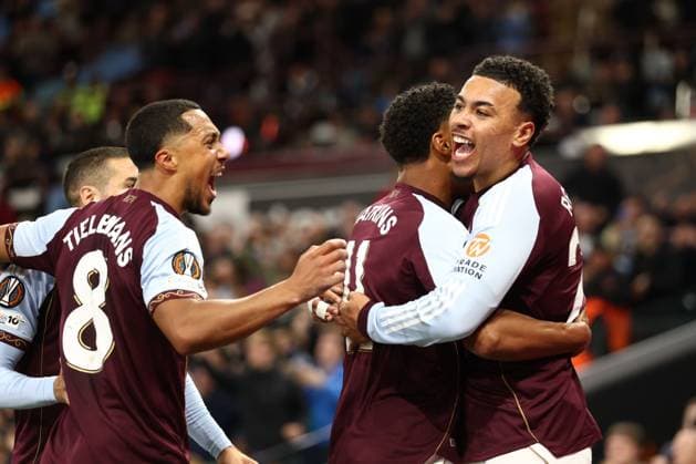 Ollie Watkins of Aston Villa celebrates a goal 1-0. Aston Villa v Bologna, UEFA Europa League, Quarter Final, Second Leg, Football, Villa Park, Birmingham, UK - 16 Apr 2026Birmingham Villa Park United Kingdom EDITORIAL USE ONLY No use with unauthorised audio, video, data, fixture lists, club league logos or live services. Online in-match use limited to 120 images, no video emulation. No use in betting, games or single club league player publications. Copyright: xRyanxBrowne Shutterstockx 16828672as