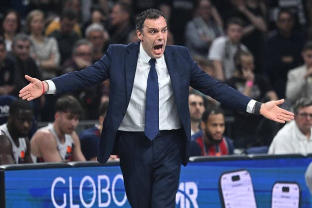 PARTIZAN vs BASKONIA PAOLO GALBIATI coach basketball Partizan vs Kosner Baskonia Vitoria Gasteiz Euroleague Beogradska arena, Belgrade 16.04.2026 Foto: BASKETBALL, EUROLEAGUE, PARTIZAN, KOSNER BASKONIA VITORIA GASTEIZ Belgrade Belgrade arena Serbia Copyright: xMarkoxMetlas xMNxPressx