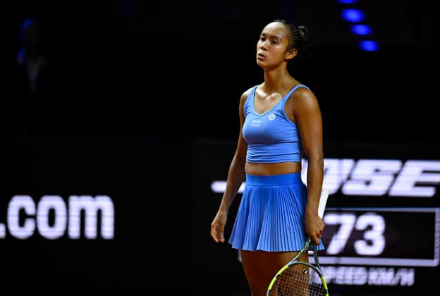 Leylah Fernandez CAN disappointed Tennis Ladies Porsche Cup Porsche Tennis Grand Prix GP Stuttgart 2026 Porsche Arena 11 19 04 2026 DFL REGULATIONS PROHIBIT ANY USE OF PHOTOGRAPHS AS IMAGE SEQUENCES AND OR QUASI VIDEO Tennis Ladies Porsche Cup Porsche Tennis Grand Prix GP Stuttgart 2026