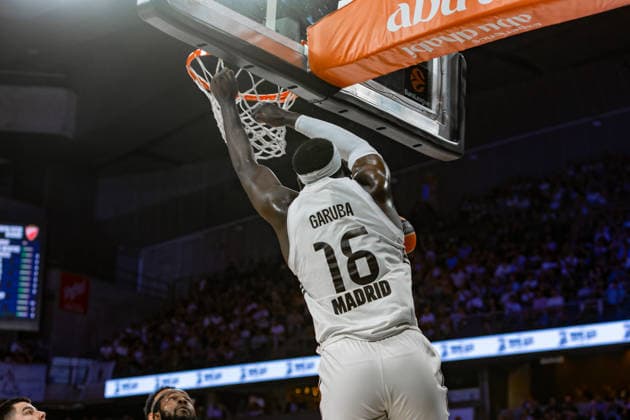 ESP Real Madrid v Crvena Zvezda Meridianbet Belgrade Euroleague Usman Garuba of Real Madrid during the Euroleague match, between Real Madrid and Crvena Zvezda Meridianbet Belgrade played at Movistar Arena Stadium on April 16, 2026 in Madrid Spain Madrid Spain Basketball Copyright: xAlbaxPachecox xAgenciaxLOFx