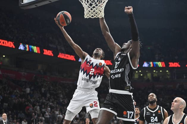 PARTIZAN vs BASKONIA KOBI SIMMONS basketball Partizan vs Kosner Baskonia Vitoria Gasteiz Euroleague Beogradska arena, Belgrade 16.04.2026 Foto: BASKETBALL, EUROLEAGUE, PARTIZAN, KOSNER BASKONIA VITORIA GASTEIZ Belgrade Belgrade arena Serbia Copyright: xMarkoxMetlas xMNxPressx