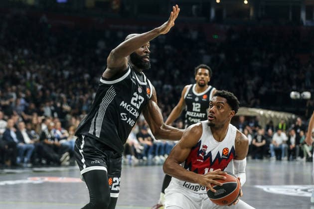 Partizan Mozzart - Baskonia - EuroLeague BELGRADE, SERBIA - APRIL 19: Players in action during the EuroLeague match between Partizan Mozzart and Baskonia at Belgrade Arena in Belgrade, Serbia on April 19, 2026. Filip Stevanovic Anadolu Belgrade Serbia. Editorial use only. Please get in touch for any other usage.  Copyright: x2026xAnadoluxFilipxStevanovicx