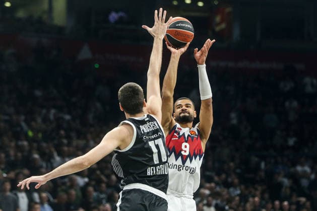 Partizan Mozzart - Baskonia - EuroLeague BELGRADE, SERBIA - APRIL 19: Timothe Luwawu-Cabarrot (9) of Baskonia in action during the EuroLeague match between Partizan Mozzart and Baskonia at Belgrade Arena in Belgrade, Serbia on April 19, 2026. Filip Stevanovic Anadolu Belgrade Serbia. Editorial use only. Please get in touch for any other usage.  Copyright: x2026xAnadoluxFilipxStevanovicx