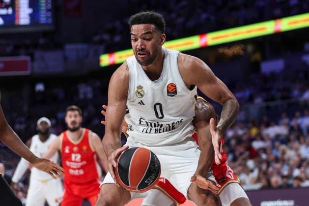 April 16, 2026, Madrid, Madrid, Spain: Trey Lyles of Real Madrid in action during the Turkish Airlines EuroLeague Regular Season Round 38 match between Real Madrid and Crvena Zvezda Meridianbet Belgrade at Movistar Arena on April 16, 2026, in Madrid, Spain. Madrid Spain - ZUMAa181 20260416_zaa_a181_253 Copyright: xIrinaxR.xHipolitox