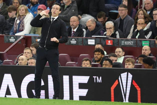 Aston Villa FC v Bologna FC 1909 - UEFA Europa League 2025 26 Quarter-Final Leg Two Unai Emery, Manager of Aston Villa on the side line during the UEFA Europa League 2025 26 Quarter-Final Leg Two match between Aston Villa FC and Bologna FC 1909 at Villa Park on April 16, 2026 in Birmingham, England. WARNING! This Photograph May Only Be Used For Newspaper And Or Magazine Editorial Purposes. May Not Be Used For Publications Involving 1 player, 1 Club Or 1 Competition Without Written Authorisation From Football DataCo Ltd. For Any Queries, Please Contact Football DataCo Ltd on +44 (0) 207 864 9121 Birmingham Villa Park England United Kingdom Copyright: xAllstarxPicturexLibraryxLtdx