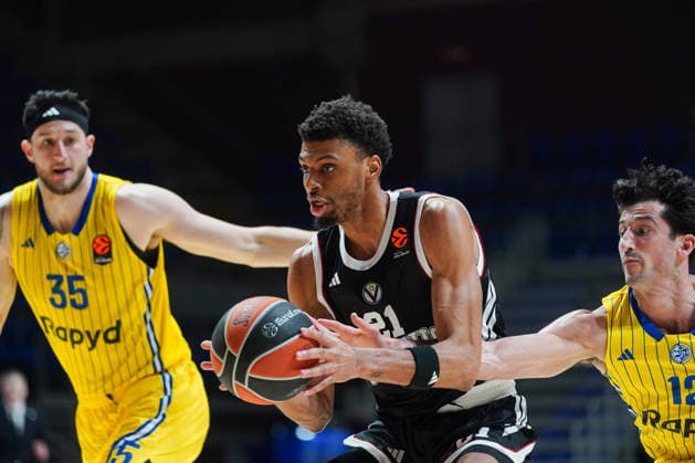 April 16, 2026, Belgrade, Central Serbia, Serbia: 2026416, Belgrade, Serbia - Maccabi Rapyd Tel Aviv and Virtus Bologna play a EuroLeague basketball game at the Aleksandar Nikolic Hall. DERRICK ALSTON JR. in action. Basketball 2026: EuroLeague: Maccabi Rapyd Tel Aviv 85:89 Virtus Bologna  - ZUMAd223 20260416_zip_d223_020 Copyright: xMarkoxDimicx