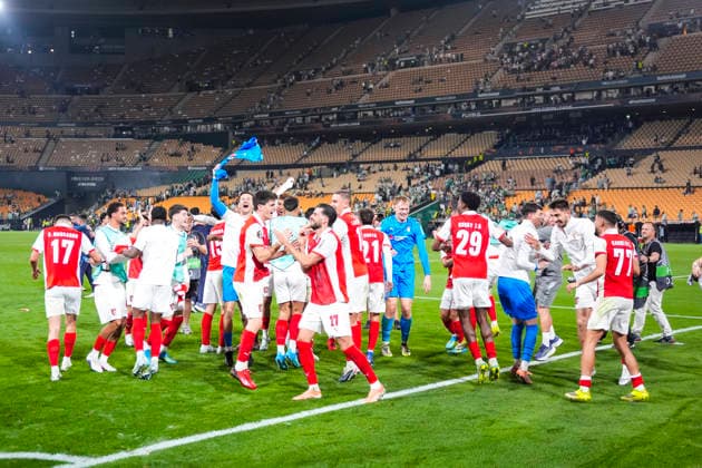 April 16, 2026, Sevilla, Sevilla, Spain: Players of SC Braga celebrate the victory during the UEFA Europa League 2025 26 Quarter-Final Second Leg match between Real Betis and SC Braga at La Cartuja Stadium on April 16, 2026, in Sevilla, Spain. Real Betis V SC Braga - UEFA Europa League 2025 26 Quarter-Final Second Leg  - ZUMAa181 20260416_zaa_a181_336 Copyright: xJoaquoÂ­NxCorcherox