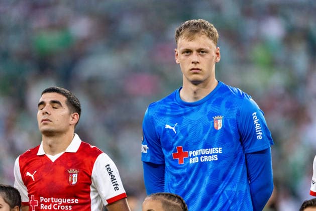 Lukas Hornicek (1) seen during UEFA Europa League quarterfinal game between teams of Real Betis Balompie and SC Braga (Maciej Rogowski Ball Raw Images) Sevilla Estadio La Cartuja Spain Copyright: xMaciejxRogowskix ROG_RBvBRA-159