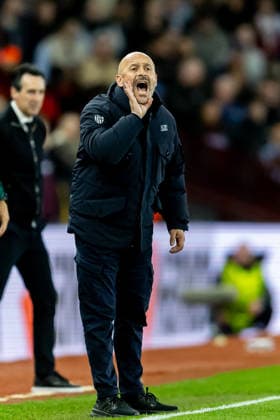 Aston Villa v Bologna, Europa League Bologna Head Coach Vincenzo Italiano shouts during the Europa League match between Aston Villa and Bologna at Villa Park, Birmingham, UK on 16 April 2026. Birmingham Villa Park West Midlands UK Editorial use only , Copyright: xManjitxNarotrax PSI-24080-0215