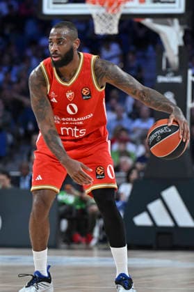Real Madrid v Crvena Zvezda Meridianbet Belgrade - Euroleague 2025 2026 Codi Miller Mcintyre of Crvena Zvezda Belgrade during the EuroLeague match Real Madrid and Crvena Zvezda Meridianbet Belgrade at Movistar Arena on April 16, 2026 in Madrid, Spain. Victory of Real Madrid 103-82 Madrid Spain Copyright: xAtilanoxGarciax xSOPAxImagesx photos13431