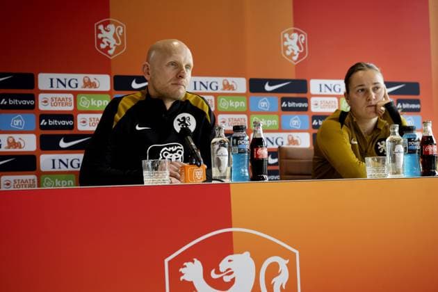 Football, Women, World Cup Qualifiers, National Team Netherlands, Press conference