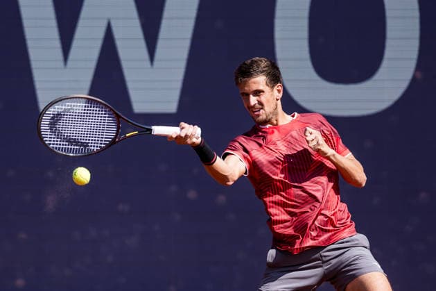 MUNICH, GERMANY - APRIL 17: Vit Kopriva (CZE) during the BMW Open by Bitpanda Singles match between Flavio Cobolli (ITA) vs Vit Kopriva (CZE) at MTTC Iphitos on April 17, 2026 in Munich, Germany. Bavaria Germany Copyright: xSteffiexWunderlx