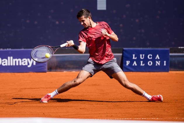 MUNICH, GERMANY - APRIL 17: Vit Kopriva (CZE) during the BMW Open by Bitpanda Singles match between Flavio Cobolli (ITA) vs Vit Kopriva (CZE) at MTTC Iphitos on April 17, 2026 in Munich, Germany. Bavaria Germany Copyright: xSteffiexWunderlx