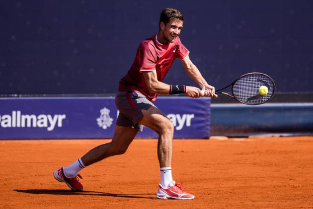 MUNICH, GERMANY - APRIL 17: Vit Kopriva (CZE) during the BMW Open by Bitpanda Singles match between Flavio Cobolli (ITA) vs Vit Kopriva (CZE) at MTTC Iphitos on April 17, 2026 in Munich, Germany. Bavaria Germany Copyright: xSteffiexWunderlx