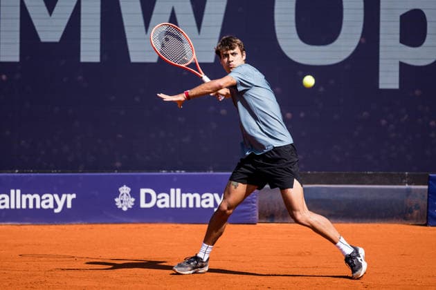 MUNICH, GERMANY - APRIL 17: Flavio Cobolli (ITA) during the BMW Open by Bitpanda Singles match between Flavio Cobolli (ITA) vs Vit Kopriva (CZE) at MTTC Iphitos on April 17, 2026 in Munich, Germany. Bavaria Germany Copyright: xSteffiexWunderlx