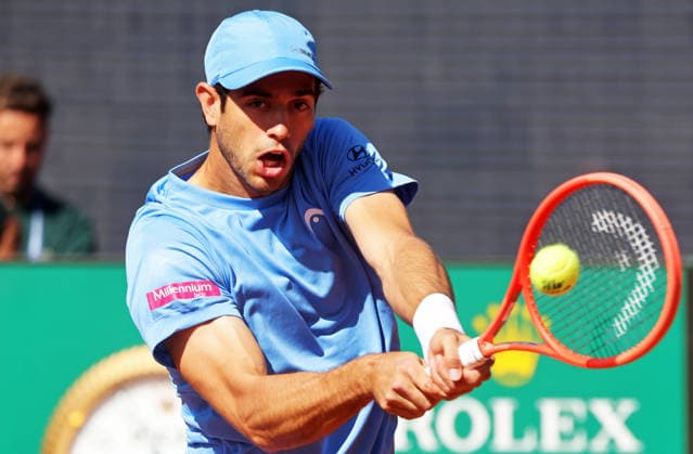 Barcelona Open Banc Sabadell 2026 Nuno Borges competes against Hamad Medjedovic during the quarter-finals (Day Seven) of the Barcelona Open Banc Sabadell 73rd Conde de Godo Trophy at Real Club de Tenis Barcelona 1899 in Barcelona, Spain, on April 17, 2026. Barcelona Spain  Copyright: xUrbanandsportx originalFilename:urbanandsport-medjedov260417_nphkW.jpg