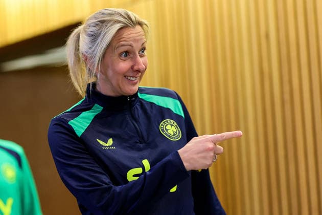 Republic of Ireland WNT press conference, PK, Pressekonferenz Aviva Stadium, Dublin 17 4 2026 Head Coach Carla Ward Carla Ward 17 4 2026  Copyright: x INPHO RyanxByrnex RB2_1009