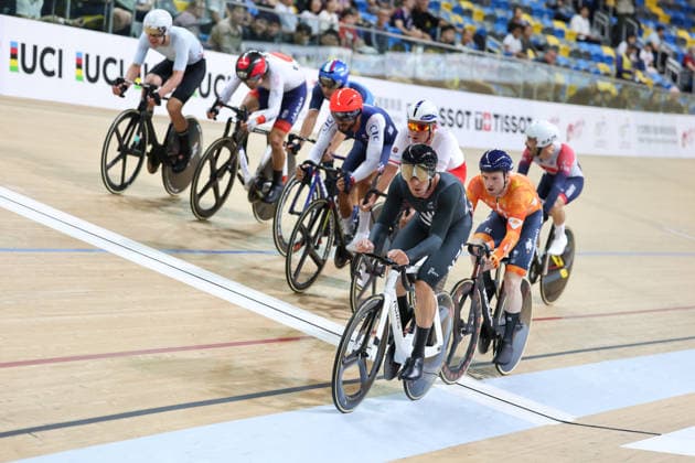 UCI Track World Cup: Hong Kong Picture by Alex Whitehead SWpix.com - 17 04 2026 - Cycling - UCI Track World Cup: Hong Kong - Hong Kong Velodrome, Tseung Kwan O, Hong Kong, China - Men™s Elimination Race - Final - Thomas Sexton (New Zealand) Hong Kong Hong Kong Velodrome Hong Kong SAR, CHINA Copyright: x xSWpix.comx(t axPhotographyxHubxLtd)xAlexxWhitehead SWpix.comx SWP-3030-12674