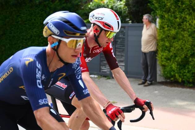 Brabantse Pijl - Fleche Brabanconne 2026 Cycling Race OVERIJSE, BELGIUM - APRIL 17 : Aerts Toon (BEL) of Lotto Intermarche during the 66th edition of De Brabantse Pijl - La Fleche Brabanconne an UCI ProSeries 1.Pro one day cycling road race for Men Elite of 162 km with start in Beersel and finish in Overijse on April 17, 2026 in Overijse, Belgium, 17 04 2026 ( Motordriver Kenny Verfaillie - Overijse Belgium  Copyright: xGvgx