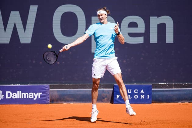 MUNICH, GERMANY - APRIL 17: Alexander Zverev (GER) during the BMW Open by Bitpanda Singles match between Alexander Zverev (GER) vs Francisco Cerundolo (ARG) at MTTC Iphitos on April 17, 2026 in Munich, Germany. Bavaria Germany Copyright: xSteffiexWunderlx
