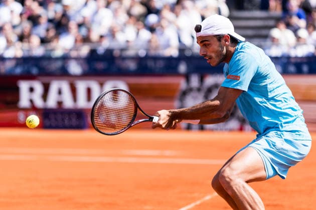 MUNICH, GERMANY - APRIL 17: Francisco Cerundolo (ARG) during the BMW Open by Bitpanda Singles match between Alexander Zverev (GER) vs Francisco Cerundolo (ARG) at MTTC Iphitos on April 17, 2026 in Munich, Germany. Bavaria Germany Copyright: xSteffiexWunderlx