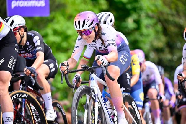 Brabantse Pijl - Fleche Brabanconne Women 2026 Cycling Race OVERIJSE, BELGIUM - APRIL 17 : Gasparrini Eleonora Camilla (ITA) of UAE Team ADQ during the 11th edition of De Brabantse Pijl - La Fleche Brabanconne Women an UCI ProSeries 1.Pro one day cycling road race for Women Elite of 125 km with start in Lennik and finish in Overijse on April 17, 2026 in Overijse, Belgium, 17 04 2026 ( Motordriver Guy De Vuyst - Overijse Belgium  Copyright: xTomasxSiskx