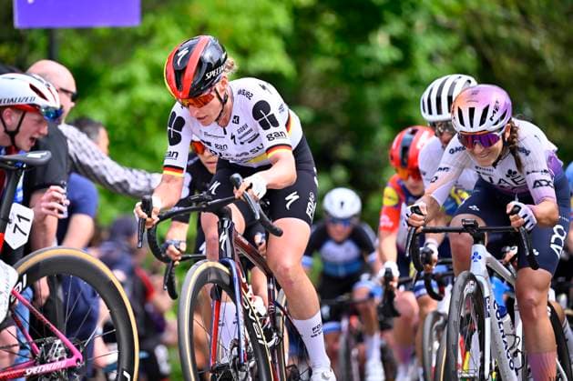 Brabantse Pijl - Fleche Brabanconne Women 2026 Cycling Race OVERIJSE, BELGIUM - APRIL 17 : Koch Franziska (GER) of FDJ United - SUEZ during the 11th edition of De Brabantse Pijl - La Fleche Brabanconne Women an UCI ProSeries 1.Pro one day cycling road race for Women Elite of 125 km with start in Lennik and finish in Overijse on April 17, 2026 in Overijse, Belgium, 17 04 2026 ( Motordriver Guy De Vuyst - Overijse Belgium  Copyright: xTomasxSiskx