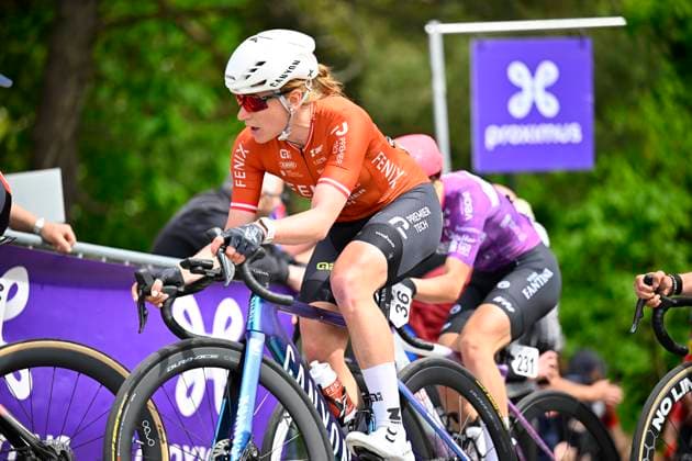 Brabantse Pijl - Fleche Brabanconne Women 2026 Cycling Race OVERIJSE, BELGIUM - APRIL 17 : Schrempf Carina (AUT) of Fenix-Premier Tech during the 11th edition of De Brabantse Pijl - La Fleche Brabanconne Women an UCI ProSeries 1.Pro one day cycling road race for Women Elite of 125 km with start in Lennik and finish in Overijse on April 17, 2026 in Overijse, Belgium, 17 04 2026 ( Motordriver Guy De Vuyst - Overijse Belgium  Copyright: xTomasxSiskx