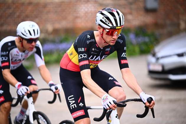 Brabantse Pijl - Fleche Brabanconne 2026 Cycling Race OVERIJSE, BELGIUM - APRIL 17 : Wellens Tim (BEL) of UAE Team Emirates - XRG during the 66th edition of De Brabantse Pijl - La Fleche Brabanconne an UCI ProSeries 1.Pro one day cycling road race for Men Elite of 162 km with start in Beersel and finish in Overijse on April 17, 2026 in Overijse, Belgium, 17 04 2026 ( Motordriver Kenny Verfaillie - Overijse Belgium  Copyright: xGvgx