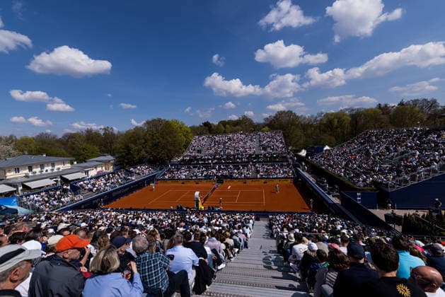 MUNICH, GERMANY - APRIL 17: Impression of the MTTC Iphitos Center Court during the BMW Open by Bitpanda Singles match between Alexander Zverev (GER) vs Francisco Cerundolo (ARG) at MTTC Iphitos on April 17, 2026 in Munich, Germany. Bavaria Germany Copyright: xSteffiexWunderlx