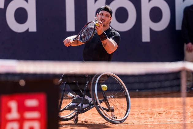 MUNICH, GERMANY - APRIL 17: Gustavo Fernandez (ARG) during the Allianz Para Trophy Singles match between Gustavo Fernandez (ARG) vs Nico Langmann (AUT) at BMW Open by Bitpanda at MTTC Iphitos on April 17, 2026 in Munich, Germany. Bavaria Germany Copyright: xSteffiexWunderlx