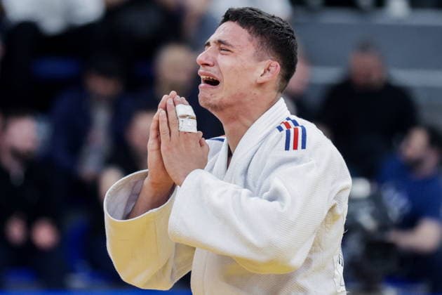 GEORGIA, TBILISI - APRIL 17, 2026: Dayan Boulemtafes of France is seen after his men s 73kg bout at the 2026 European Judo Championships. Mikhail Sinitsyn TASS  91361396
